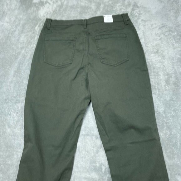 Gloria Vanderbilt Amanda Womens High-Rise Tapered Leg Pants Size 14 Green a1595 - Picture 4 of 5
